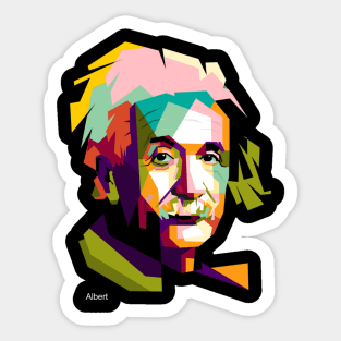 Einstein In Pop Art Sticker